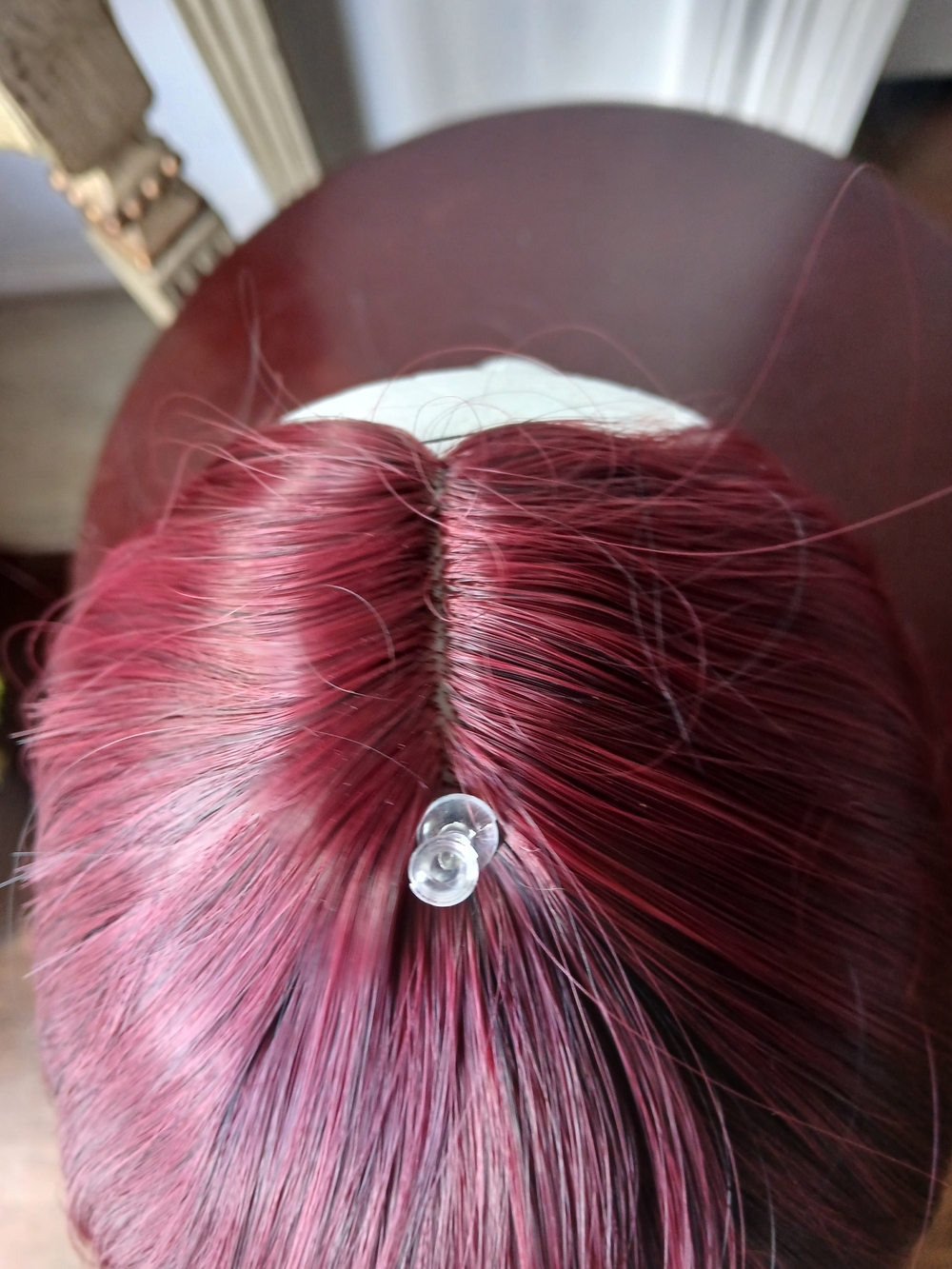 Long Straight Burgundy Women’s Wig - Brand New - Picture 4 of 8